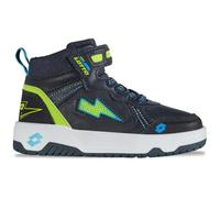 Sneaker LOTTO, Mädchen, Gr. 32, navy, lime, Synthetik, Schuhe, mit coolem Blinkeffekt (39613638-32) navy, lime