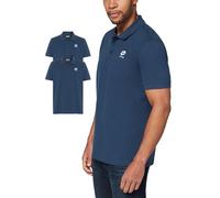 Lotto Poloshirt Herren blau, 2er Set in Größe 4XL I Poloshirt Kurzarm, Baumwolle I Poloshirts mit gesticktem Logo, vielseitig kombinierbar I Polohemd in 2 Farben