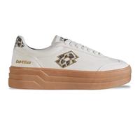 Plateausneaker LOTTO, Damen, Gr. 37, weiß (sanftes weiß, leo), Synthetik, mehrfarbig, Schuhe Plateausneaker, - mit raffinierter Plateausohle im Lagenlook (31350813-37) sanftes weiß, leo