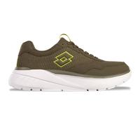 Sneaker LOTTO, Herren, Gr. 40, grün (olive, lime), Synthetik, Textil, unifarben mit Farbeinsatz, Schuhe, - ohne Bücken & Schnüren (14446423-40) olive, lime