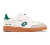 Sneaker LOTTO, Kinder, Gr. 32, grün (weiß, grün), Synthetik, clean, Schuhe Sneaker, - ohne Schnüren: Elastiksenkel & Klettverschluss (49796608-32) weiß, grün