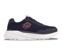 Sneaker LOTTO, Herren, Gr. 42, blau (navy, orange), Synthetik, Textil, unifarben mit Farbeinsatz, Schuhe Sneaker, - ohne Bücken & Schnüren (69908256-42) navy, orange
