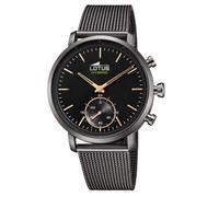 Lotus Herren Hybrid-Smartwatch 18806/1 – Analoge Uhr, Edelstahl 316L Grau, 10 ATM, Musiksteuerung