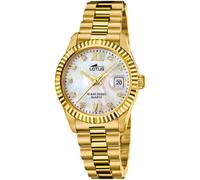 Lotus Damen Armbanduhr 18932/1 - Edelstahl 316L Gold, Quarz, Mineralglas, 10 ATM, Kalender