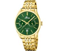 Lotus Armbanduhr Herren Edelstahl Gold 316L - Analoge Herrenuhr Multifunktion mit Datum - Klassische Uhr - Mineralglas - 5 ATM wasserdicht - Quarzuhr 19074/3
