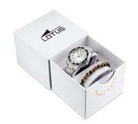 Lotus Kinder Uhr Analoge Edelstahl 316L Silber - Quarzwerk - Hochfestes Mineralglas - Wasserdicht 5 ATM 18860/4 - Junior Collection