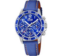 Lotus Armbanduhr 18581/6 – Blaues Leder, Quarz-Chronograph, Mineralglas, 5 ATM – Junior Kollektion