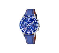 Lotus Armbanduhr 18581/6 – Blaues Leder, Quarz-Chronograph, Mineralglas, 5 ATM – Junior Kollektion