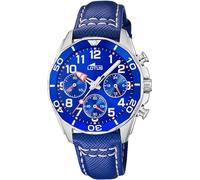 Lotus Kinder Armbanduhr in der Farbe blau mit Lederarmband, Wasserdichtigkeit: 5bar, Gehäusedurchmesser: 36 mm, 18859/1