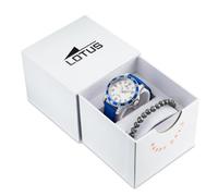 Lotus Kinder Uhr Analoge Leder Blau - Quarzwerk - Hochfestes Mineralglas - Wasserdicht 5 ATM - Klassisch 18787/4 - Junior Collection