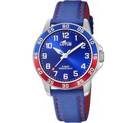 Lotus Kinderuhr 18787/1 - Analog, blaues Leder, Quarzwerk, Mineralglas, 5 ATM - Junior Kollektion