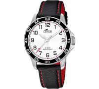 Lotus Kinder Uhr Analoge Leder Schwarz - Quarzwerk - Hochfestes Mineralglas - Wasserdicht 5 ATM - Klassisch 18787/6 - Junior Collection