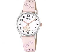 Lotus Mädchen Armbanduhr in der Farbe rosa mit Lederarmband, Wasserdichtigkeit: 5bar, Gehäusedurchmesser: 30 mm, 18864/2