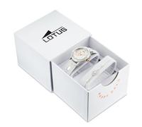 Lotus Uhr Für Kind 18657/A Junior Collection Silber Edelstahl Case WeißLeder Band