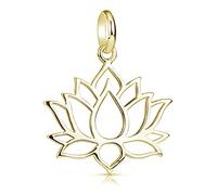 Lotus Anhänger Silber 925 Damen vergoldet KA-69-Gold_Ohne Kette
