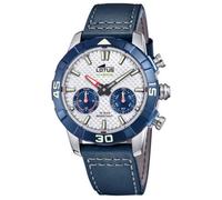 Lotus Hygenie Herren Hybrid-Smartwatch 18811/1 – Analoge Uhr, Connected, 10 ATM, Blau Leder