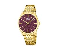 Lotus Armbanduhr Herren Edelstahl Gold 316L - Analoge Herrenuhr Minimalistisch Elegant - Mineralglas - 5 ATM wasserdicht - Quarzuhr 19066/3