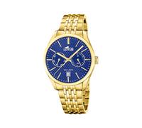 Lotus Armbanduhr Herren Edelstahl Gold 316L - Analoge Herrenuhr Multifunktion mit Datum - Klassische Uhr - Mineralglas - 5 ATM wasserdicht - Quarzuhr 19074/2