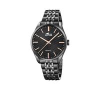 Lotus Armbanduhr Herren Edelstahl Schwarz 316L - Analoge Herrenuhr Minimalistisch Elegant - Mineralglas - 5 ATM wasserdicht - Quarzuhr 19068/2
