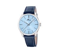 Lotus Armbanduhr Herren Leder Blau - Analoge Herrenuhr Minimalistisch Elegant - Mineralglas - 5 ATM wasserdicht - Quarzuhr 19065/1