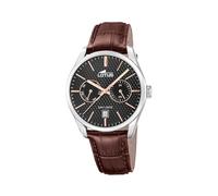 Lotus Armbanduhr Herren Leder Braun - Analoge Herrenuhr Multifunktion mit Datum - Klassisch Elegant - Mineralglas - 5 ATM wasserdicht - Quarzuhr 19073/4