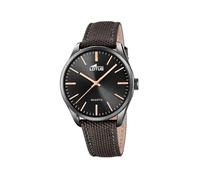 Lotus Armbanduhr Herren Nylon Braun - Analoge Herrenuhr Militär Stil - Mineralglas - 5 ATM wasserdicht - Quarzuhr 19070/2