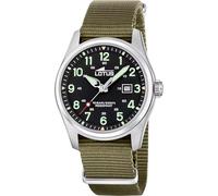 Lotus Armbanduhr Herren Nylon Braun - Analoge Herrenuhr mit Datum - Sportlich Militär Stil - Mineralglas - 10 ATM wasserdicht - Quarzuhr 19055/4