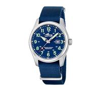 Lotus Armbanduhr Herren Nylon Dunkelblau - Analoge Herrenuhr mit Datum - Sportlich Militär Stil - Mineralglas - 10 ATM wasserdicht - Quarzuhr 19055/2