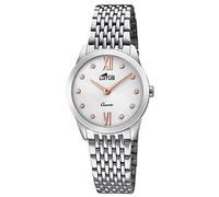 Lotus Damen-Armbanduhr Analog Minimalist Elegant mit Edelstahl-Armband silber Quarz-Uhr UL18476/1