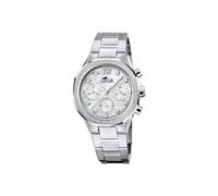 Lotus Damen Uhr Analog aus Edelstahl 316L Silber - Quarz Chronograph - Mineralglas hochresistent - 5 ATM wasserdicht - Special Prices 18869/1
