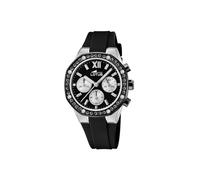 Lotus Damen Uhr Analog aus Schwarzem Kautschuk - Quarz Chronograph - Mineralglas hochresistent - 5 ATM wasserdicht - Special Prices 18875/4