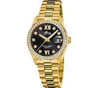 Lotus Damen Uhr Analog Edelstahl 316L Gold - Quarzwerk - Mineralglas hochresistent - 10 ATM wasserdicht - Kalender 18979/2 - Freedom Collection
