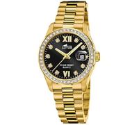 Lotus Damen Uhr Analog Edelstahl 316L Gold - Quarzwerk - Mineralglas hochresistent - 10 ATM wasserdicht - Kalender 18979/2 - Freedom Collection