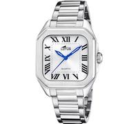 Lotus Damen Uhr Analog Edelstahl 316L Silber - Quarzwerk - Mineralglas hochresistent - 5 ATM wasserdicht 18967/1 - Square Series