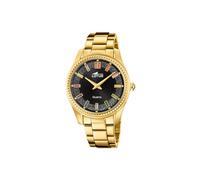 Lotus Damenuhr Analog aus Edelstahl 316l Goldfarben | Quarzwerk, Widerstandsfähiges Mineralglas, Wasserdicht 5 ATM, Special Prices 18902/6