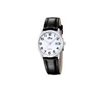 Lotus Damenarmbanduhr Klassik 18240/1 – analog, schwarzes Leder, Quarz, Mineralglas, 5 ATM, Kalender