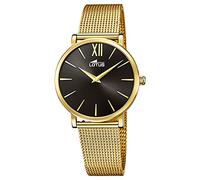 Lotus Damenuhr Edelstahl Schwarz Gold