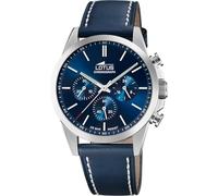 Lotus Uhr Herren 18990/2 Chrono Quarz Mineralglas 5 ATM Edelstahl Blauleder