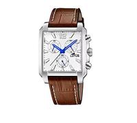 Lotus Herren Analog Uhr Braun Leder - Quarz - Chronograph - Mineralglas - 5 ATM Wasserdicht Elegante Uhr 18851/1 Special Prices