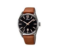 Lotus Herren Analog Uhr Braun Leder - Quarz - Kalender - Mineralglas - 10 ATM Wasserdicht Klassische Uhr 18685/2 Chrono