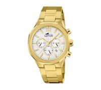 Lotus Herren Analog Uhr Edelstahl 316L Gold - Quarz - Chronograph - Kalender - Mineralglas - 5 ATM Wasserdicht 18868/1 Special Prices