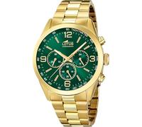 Lotus Herren Analog-Quarz-Uhr 18153/B – Chronograph, Edelstahl 316L Gold, Mineralglas, 5 ATM