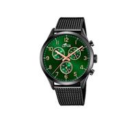 Lotus Herren Analog Uhr Edelstahl 316L Schwarz - Quarz - Chronograph - Mineralglas - 5 ATM Wasserdicht Casual 18639/E Minimalist