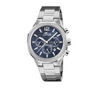 Lotus Herren Analog Uhr Edelstahl 316L Silber - Quarz - Chronograph - Kalender - Mineralglas - 5 ATM Wasserdicht 18847/2 Freedom