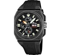 Lotus Watches Uhr für Herren 18976/4 Chrono Schwarz Kohlefasergehäuse schwarzes Silikonband