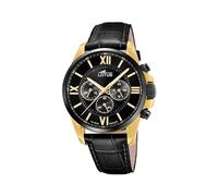 Lotus Herrenuhr Analog Leder Schwarz - Quarz Chronograph - Mineralglas, Wasserdicht 10 ATM Elegant - 18882/1 Special Prices