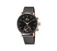 LOTUS Herren Smartwatch Hybrid Connected Edelstahl Grau-Rosegold-Schwarz, Durchmesser: 42mm, Wasserdichtigkeit: 10 Bar, 18805/3