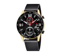 Lotus Herren Smartwatch - Intelligente Uhr Edelstahl 316L Schwarz - Wasserdicht IP65 50019/1 - Musiksteuerung, Schritt- und Kalorienzähler, Telefon, Sportmodi, Herzfrequenz