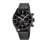 Lotus Herren Armbanduhr 18700/1 – Edelstahl 316L Schwarz, Quarz, Chronograph, Kalender, Mineralglas