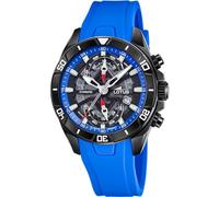 Lotus Herren Analog Uhr Kautschuk Blau - Quarz - Chronograph - Kalender - Mineralglas - 10 ATM Wasserdicht 18945/2 Vortex